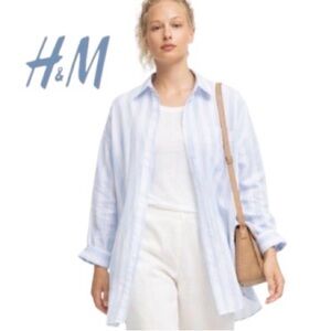 XXL Gorgeous H&M Shirt, 100% Linen, Oversized, NWT